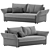 Modern Ibiza Sofa by Mood 3D model small image 1