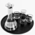 Elegant Glassware Set with Jugs 3D model small image 2