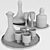 Elegant Glassware Set with Jugs 3D model small image 4