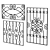 Ornate Wrought Iron Fence Kit 3D model small image 1