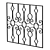 Ornate Wrought Iron Fence Kit 3D model small image 5