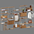 Customizable Floor Standing Shelving System 3D model small image 6