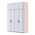 Radius Corner Wardrobe Cabinet 3D model small image 5