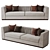 Luxury Miuzza Sofa: Laskasas Design 3D model small image 1