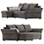 Modern Ibiza Corner Sofa Design 3D model small image 3