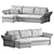 Modern Ibiza Corner Sofa Design 3D model small image 7