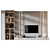 Sleek TV Shelf Wall Decor 3D model small image 4