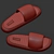 Furry Home Slippers 3D model small image 3