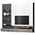  Modern TV Wall with Samsung TV 3D model small image 1