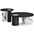 Modern Minimalist Coffee Table Set 3D model small image 1