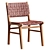 Safavieh Taika Woven Leather & Ash Dining Set 3D model small image 2