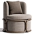 Elegant Rattan Lounge Armchair 3D model small image 1