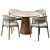 Elegant Modern Dinning Chair Set 3D model small image 2