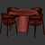 Elegant Modern Dinning Chair Set 3D model small image 6