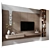 Modern TV Wall Mount Shelf 3D model small image 2