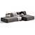 Elegant Aima Sofa Beds Concept 3D model small image 2