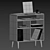 Vinyl Records Rack Display Stand 3D model small image 3