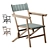 Folding Linen Chair by Zara Home 3D model small image 9