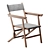 Folding Linen Chair by Zara Home 3D model small image 11