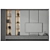 Modern TV Wall Unit Set 3D model small image 3