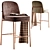 Modern Metal Frame Bar Stools 3D model small image 2