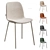 Scandinavian Dining Chair Beige-Olive 3D model small image 1