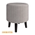 Elegant Gala Pouf 3D model small image 3