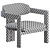 0417 Armchair: Elegant Contemporary Design 3D model small image 4