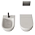 Scandinavian Style Wall-Hung Toilets 3D model small image 3