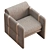 Sleek Cigar Club Chair 3D model small image 6