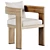 Sleek Teak Dining Chair 2015 3D model small image 1