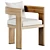 Sleek Teak Dining Chair 2015 3D model small image 3