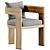 Sleek Teak Dining Chair 2015 3D model small image 4