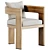 Sleek Teak Dining Chair 2015 3D model small image 5