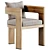 Sleek Teak Dining Chair 2015 3D model small image 6