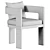 Sleek Teak Dining Chair 2015 3D model small image 7