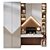 Modern Bookshelf Composition 2015 3D model small image 1