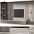 Contemporary TV Wall Decor Set 3D model small image 1