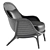 Elegant Rattan Lounge Chair 3D model small image 4