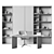 Workspace Shelving Wall Solution 3D model small image 6