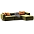 Natuzzi Melody Sofa: Stylish Elegance 3D model small image 2