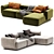 Natuzzi Melody Sofa: Stylish Elegance 3D model small image 4