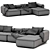 Natuzzi Melody Sofa: Stylish Elegance 3D model small image 6