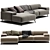 Modern Chic LUGANO Sofa 3D model small image 3