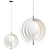 Nordic Designer LED Moon Chandelier 3D model small image 1