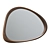 Modern Walnut Wood Accent Mirror 3D model small image 1