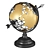 Rotating Earth Globe Metal Sculpture 3D model small image 2