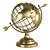 Rotating Earth Globe Metal Sculpture 3D model small image 4