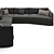 Trussardi Maryl Sofa 337cm Luxury 3D model small image 6