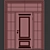 Modern Entry Door Set 90 3D model small image 7